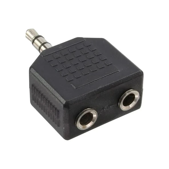 PowerMaster 3.5 Mm Stereo Erkek - 3.5 Mm 2 Dişi Çevirici Jack - Resim 2