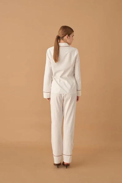 Pierre Cardin 25235 Kadın 3'lü Braletli Biyeli Pijama Takım - Resim 4