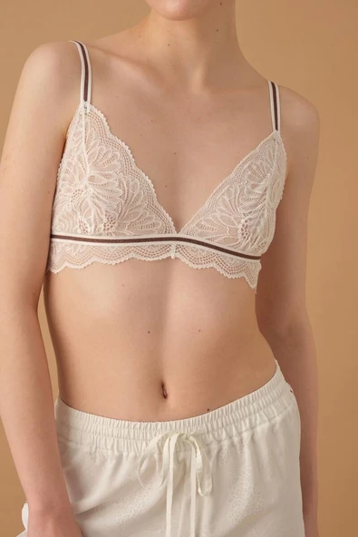 Pierre Cardin 25235 Kadın 3'lü Braletli Biyeli Pijama Takım - Resim 3