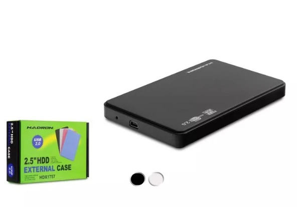 Hadron Hdx1757 Hdd Kutu Usb2.0 Plastik Sata 2.5" Siyah ürün görseli