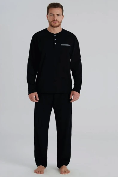 Eros 960 Erkek Uzun Kol Patlı Pijama Takımı - 1