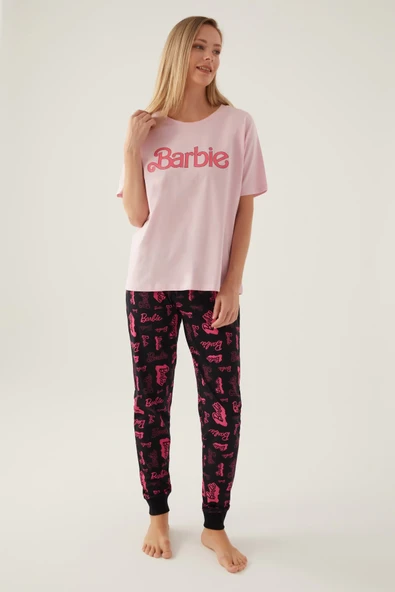 Barbie L1704-s Kadın Kısa Kol Pijama Takımı - Resim 3