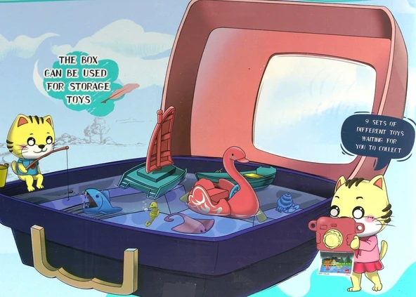 PARAPLY Kedi Şehri Çantalı Plaj Oyun Seti Kız Erkek Çocuk Oyuncak Eğitici Oyuncaklar - Resim 2