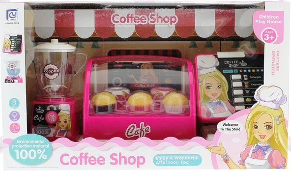 PARAPLY Sesli Işıklı Pasta ve Kahve Dükkanı Kız Erkek Çocuk Oyuncak Eğitici Oyuncaklar - Resim 2