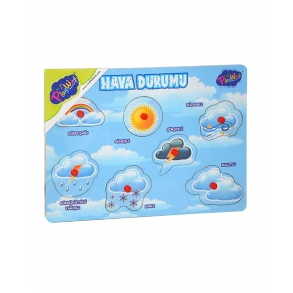 PARAPLY 284/285 AHŞAP TUTMALI HAVA DURUMU Kız Erkek Çocuk Oyuncak Eğitici Oyuncaklar - Resim 2