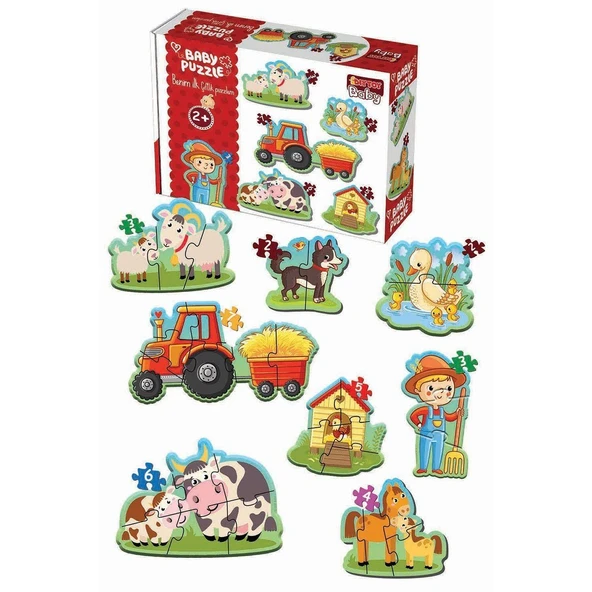 PARAPLY 1734 Dıytoy, Baby Puzzle- İlk Çiftlik Puzzle Kız Erkek Çocuk Oyuncak Eğitici Oyuncaklar ürün görseli 1