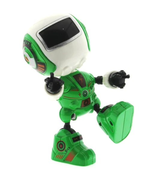 PARAPLY Dekoratif Sesli Işıklı Mini Sevimli Yeşil Robot Kız Erkek Çocuk Oyuncak Eğitici Oyuncaklar