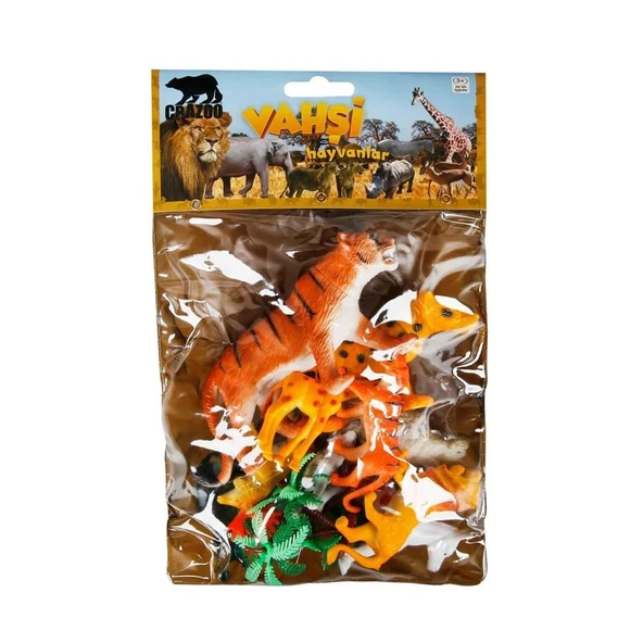 PARAPLY Vahşi Hayvanlar Poşetli Hayvan Oyun Seti - 1adet Fiyatıdır - Stokta Olan Gönderilir Kız Erkek Çocuk - Resim 3
