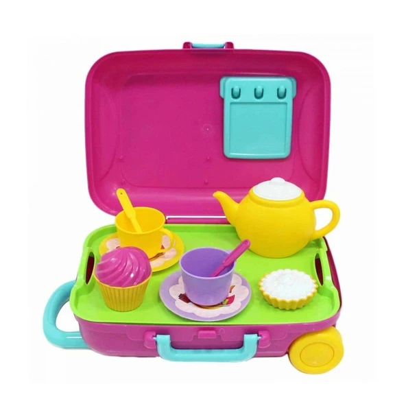 PARAPLY 03496 Candy & Ken Çay Set Bavulum Kız Erkek Çocuk Oyuncak Eğitici Oyuncaklar - 2
