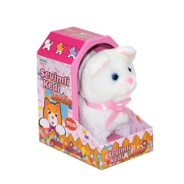 PARAPLY 47191 Sesli ve Hareketli Jamina Sevimli Kedi Lottie Kız Erkek Çocuk Oyuncak Eğitici Oyuncaklar ürün görseli