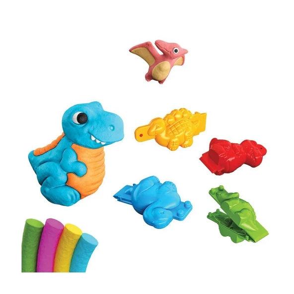 PARAPLY 03549 Dede, 3D Dinozor Hamur Set 200 gr / +3 yaş Kız Erkek Çocuk Oyuncak Eğitici Oyuncaklar - 2
