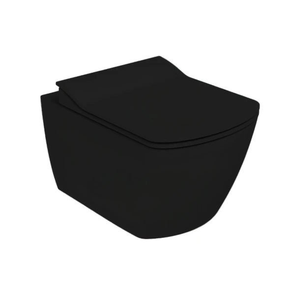 Creavit Elegant Kömür Karası Kanalsız Asma Klozet EG321, Creavit Elegant Duroplast Yavaş Kapak ürün görseli 1