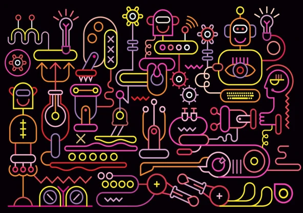 PARAPLY KS Puzzle 1000 Parça Robot Workshop Robot Atölyesi Kız Erkek Çocuk Oyuncak Eğitici Oyuncaklar - Resim 2