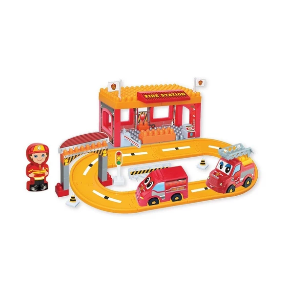 PARAPLY 03323 Dede, İtfaiye Yol Seti Kız Erkek Çocuk Oyuncak Eğitici Oyuncaklar - Resim 2
