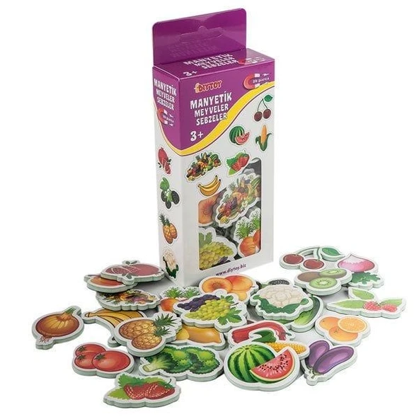 PARAPLY 1307 DıyToy, Manyetik Meyveler - Sebzeler / +3 yaş Kız Erkek Çocuk Oyuncak Eğitici Oyuncaklar ürün görseli 1