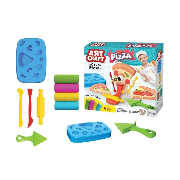 PARAPLY 03555 Dede Pizza Hamur Seti 200 gr Kız Erkek Çocuk Oyuncak Eğitici Oyuncaklar