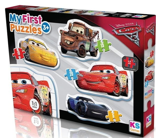 PARAPLY KS Baby Puzzle Cars My First Puzzle 4 in 1 Çerçevesiz Kız Erkek Çocuk Oyuncak Eğitici Oyuncaklar ürün görseli