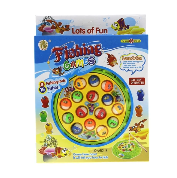 PARAPLY Yuvarlak Yeşil Balık Tutma Oyunu Kız Erkek Çocuk Oyuncak Eğitici Oyuncaklar - Resim 2