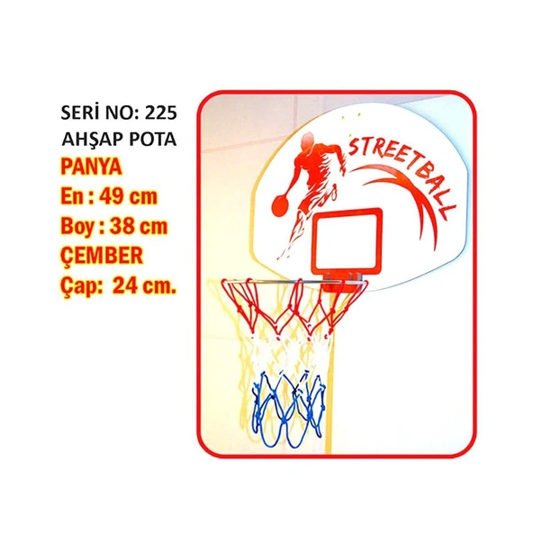 PARAPLY 225 Akçiçek, Ahşap Basket Potası Kız Erkek Çocuk Oyuncak Eğitici Oyuncaklar - Resim 2