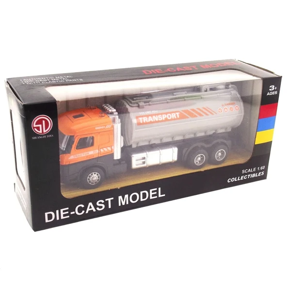 PARAPLY Die Cast Model Çek Bırak Yakıt Tankeri Kız Erkek Çocuk Oyuncak Eğitici Oyuncaklar - Resim 2