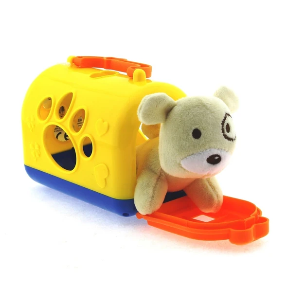 PARAPLY Taşıma Çantalı Peluş Sarı Yavru Köpek Kız Erkek Çocuk Oyuncak Eğitici Oyuncaklar ürün görseli