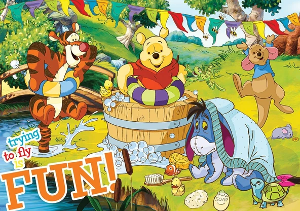 PARAPLY KS Puzzle 100 Parça Winnie The Pooh Kız Erkek Çocuk Oyuncak Eğitici Oyuncaklar - Resim 2