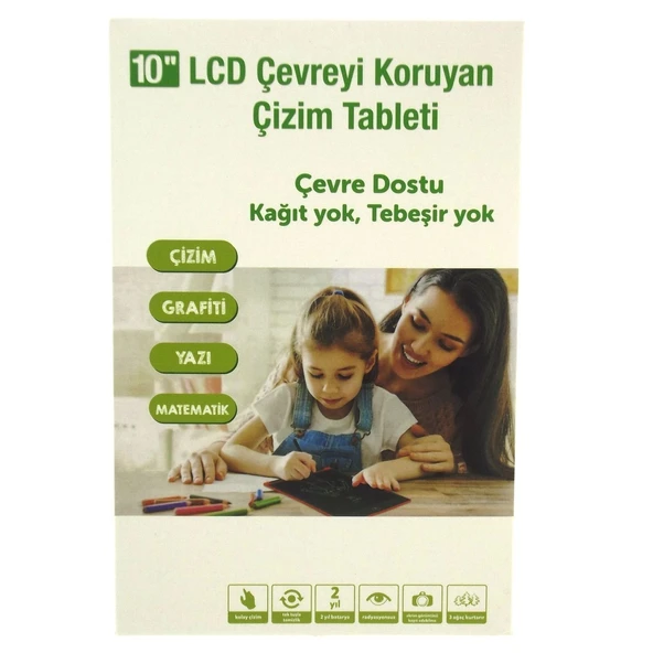 PARAPLY 10 Inch LCD Pembe Yazı Tahtası Kız Erkek Çocuk Oyuncak Eğitici Oyuncaklar - Resim 2