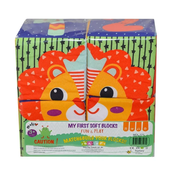 PARAPLY MOL-121 PVC 4lü Eğitici Küp Kız Erkek Çocuk Oyuncak Eğitici Oyuncaklar ürün görseli