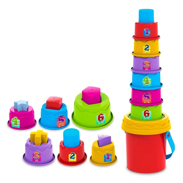 PARAPLY Dede Neşeli Bultak Kule Kız Erkek Çocuk Oyuncak Eğitici Oyuncaklar ürün görseli