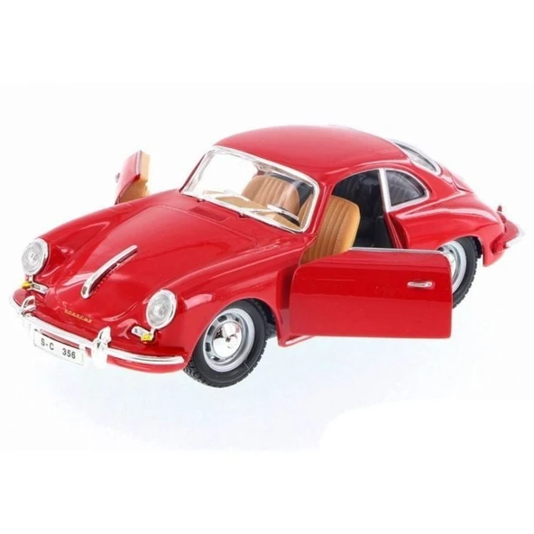 PARAPLY 1:24 Bburago Porsche 356 B Coupe 1961 Kız Erkek Çocuk Oyuncak Eğitici Oyuncaklar - Resim 3
