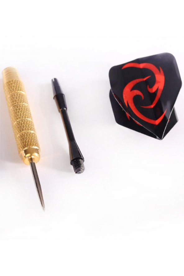 Delta 24 Gr. Dart Oku (3’lü Set) - Çelik Uç + Pirinç Gövde + Renkli Kanat - Dart Oku Seti - 3