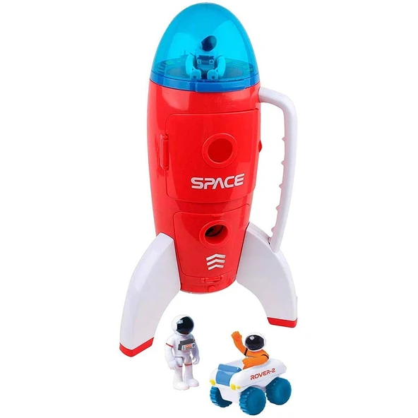 PARAPLY Sunman Astro Venture Sesli ve Işıklı Uzay Roketi Kız Erkek Çocuk Oyuncak Eğitici Oyuncaklar ürün görseli