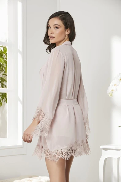 Pierre Cardin 7005 Sabahlıklı Şort Gecelik Takım - Resim 12