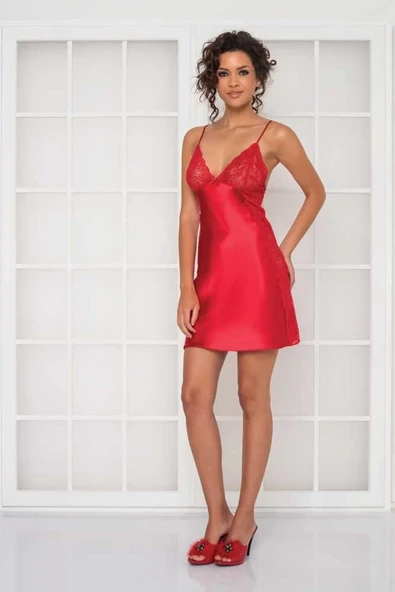 Pierre Cardin 624 Kısa Saten Gecelik - Resim 8