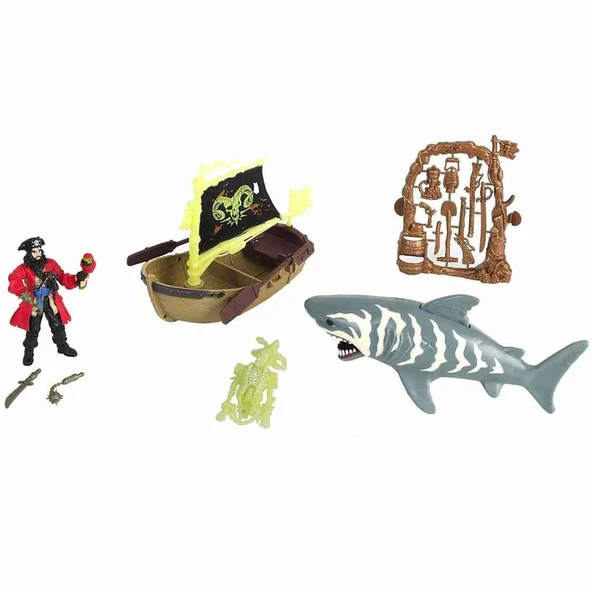 PARAPLY Karanlıkta Parlayan Korsan Oyun Seti Kız Erkek Çocuk Oyuncak Eğitici Oyuncaklar ürün görseli