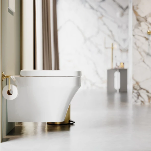 Creavit Solo Beyaz Kanalsız Asma Klozet SO321, Creavit Solo Essere Duroplast Yavaş Kapak - 3