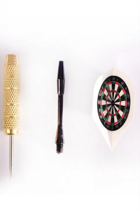 Delta 22 Gr. Dart Oku (3’lü Set) - Çelik Uç + Pirinç Gövde + Renkli Kanat - Dart Oku Seti - 3