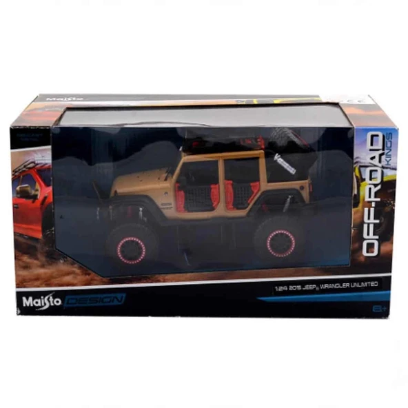 PARAPLY Maisto 1:24 2015 Model Jeep Wrangler Unlimited Kız Erkek Çocuk Oyuncak Eğitici Oyuncaklar - Resim 2