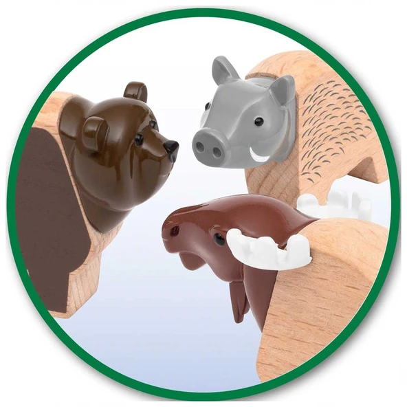 PARAPLY Brio Kuzey Hayvanları Seti 33988 Kız Erkek Çocuk Oyuncak Eğitici Oyuncaklar - Resim 2