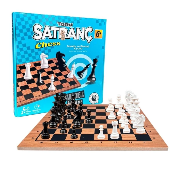 PARAPLY TR5011 Toru Ahşap Satranç Seti Kız Erkek Çocuk Oyuncak Eğitici Oyuncaklar ürün görseli 1