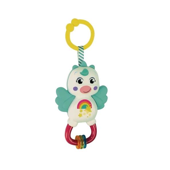 PARAPLY 17778 Baby Clementoni - Sevimli Unicorn Çıngırak Kız Erkek Çocuk Oyuncak Eğitici Oyuncaklar - Resim 2