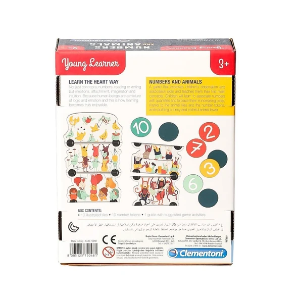 PARAPLY 75048TR Young Learner - Sayılar ve Hayvanlar +3 yaş Kız Erkek Çocuk Oyuncak Eğitici Oyuncaklar - Resim 2