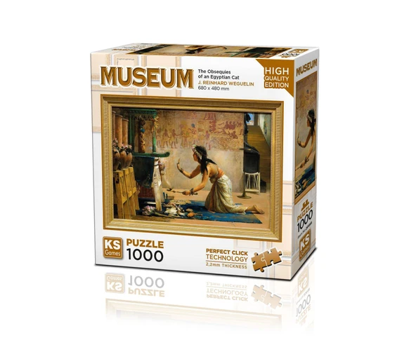 PARAPLY KS Puzzle 1000 Parça Museum The Obsequies of an Egyptian Cat Kız Erkek Çocuk Oyuncak Eğitici Oyuncak ürün görseli