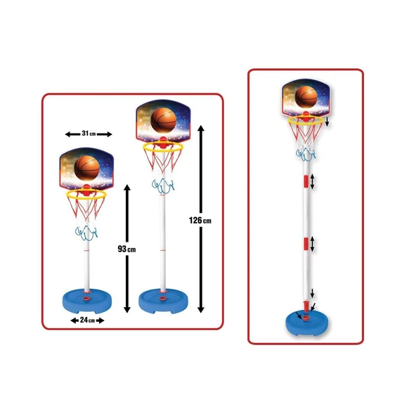 PARAPLY Dede Küçük Ayaklı Basketbol Potası Kız Erkek Çocuk Oyuncak Eğitici Oyuncaklar - Resim 3