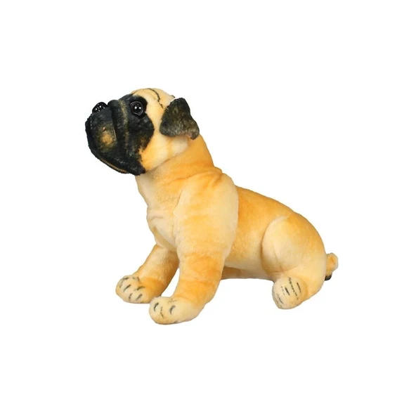 PARAPLY Havlayan Pug Köpek Peluş Oyuncak 25cm Kız Erkek Çocuk Oyuncak Eğitici Oyuncaklar - Resim 2