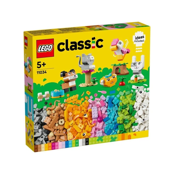 PARAPLY 11034 LEGO® Classic Yaratıcı Evcil Hayvanlar 450 parça +5 yaş Kız Erkek Çocuk Oyuncak Eğitici Oyunca ürün görseli