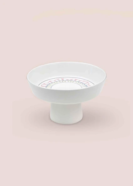 The Mia Spring Ayaklı Meyvelik Pembe 23x14 cm - Resim 6