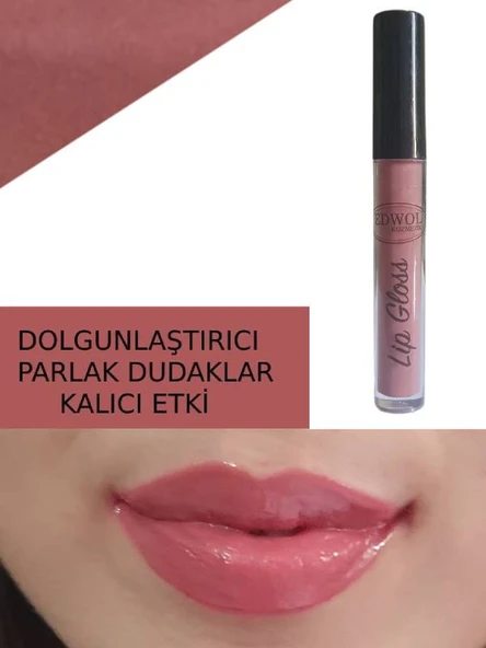 Make Up Likit Işıldayan Dolgunlaştırıcı Parlak Nude Kahverengi Lips Glos Ruj ürün görseli