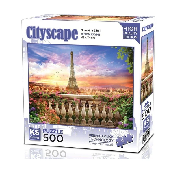 PARAPLY 20066 Sunset In Eiffel 500 Parça Puzzle Kız Erkek Çocuk Oyuncak Eğitici Oyuncaklar ürün görseli