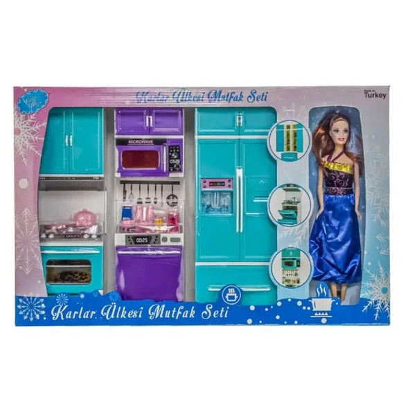 PARAPLY Oydaş Karlar Ülkesi 2'li Dolap Lavabo 2334 Kız Erkek Çocuk Oyuncak Eğitici Oyuncaklar